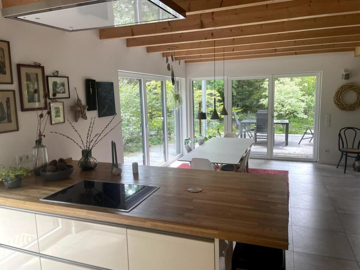 Modernes Holzhaus Im Skandinavischen Stil Mit Sauna, Garten Und 2 Katzen Νόρντερστεντ Εξωτερικό φωτογραφία